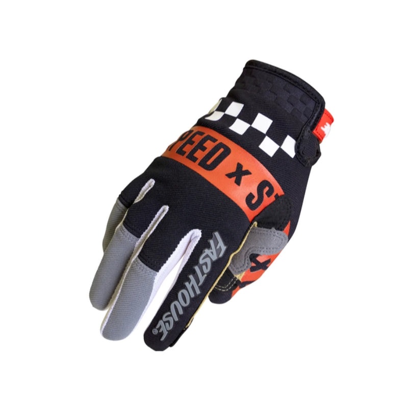 Fasthouse Speed Style Domingo Glove Gray/Black Small – Open Box  – (Without Original Box)