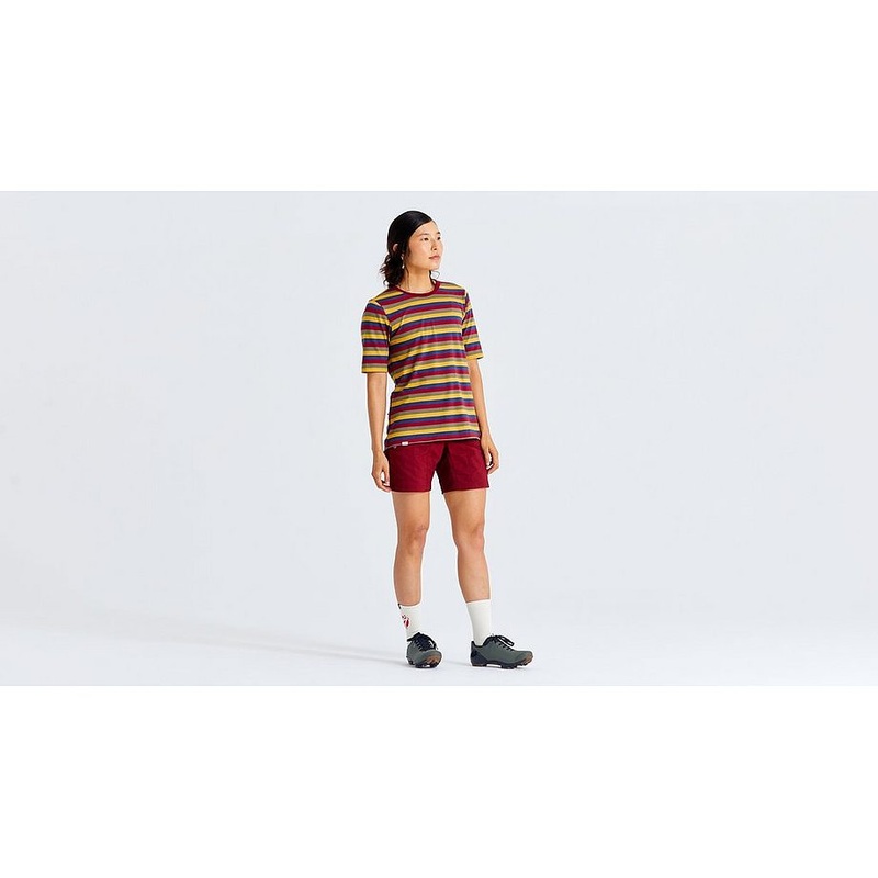 Specialized s/f cotton striped tee ss wmn multi m