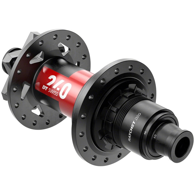 DT Swiss 240 DEG Rear Hub – 12 x 148mm, 6-Bolt, XD, Black/Red, 28H, 90pt
