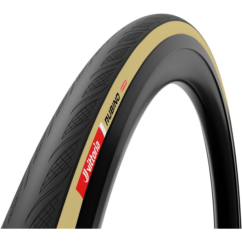 Vittoria Rubino V Tire – 700 x 28 Tubeless Folding BLK/Tan 1C Graphene + Silica G2.0