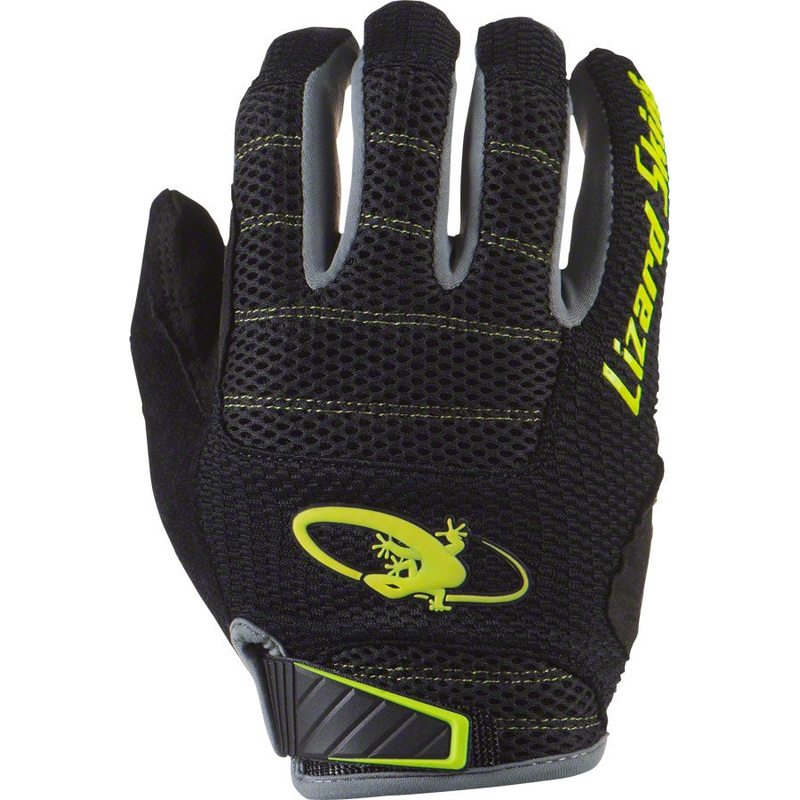 Lizard Skins Monitor AM Gloves – Jet Black/Neon Yellow Full Finger Medium