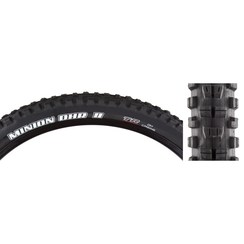 Minion DHR II Tire – 29 x 2.4 Tubeless Wire BLK BikePark DH Wide Trail