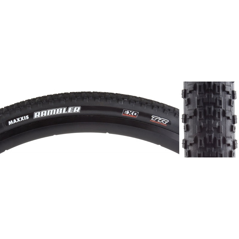 Maxxis Rambler Tire – 700 x 38 Tubeless Folding Black Dual EXO
