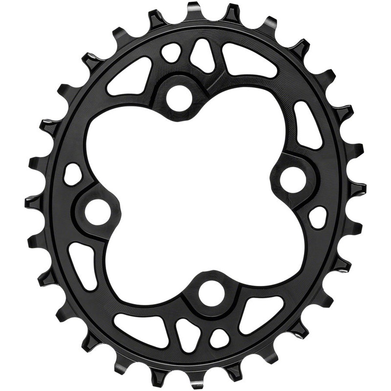 absoluteBLACK Oval 64 BCD Chainring – 28t 64 BCD 4-Bolt Narrow-Wide Black