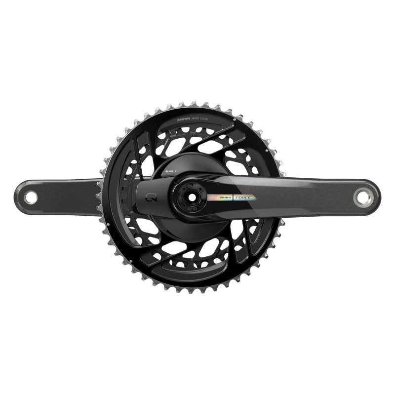 SRAM Force AXS Power Meter Crankset – 172.5mm 2x 12-Speed 46/33t Direct Mount DUB Spindle Interface Iridescent Gray D2