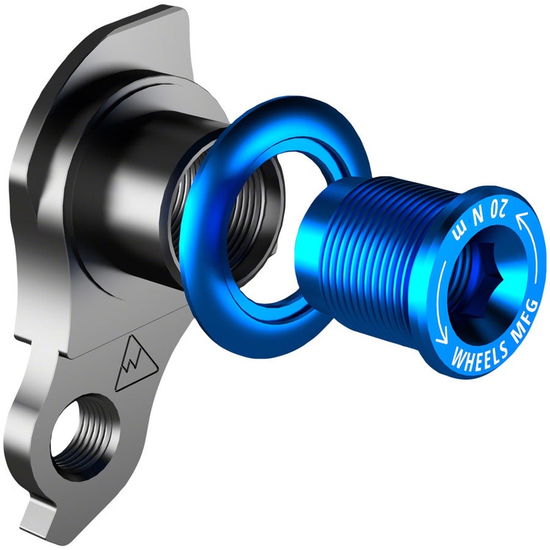 Wheels Manufacturing Universal Derailleur Hanger – 487-5 For Trek ABP MTB Frames designed to accept SRAM UDH BLK/Teal
