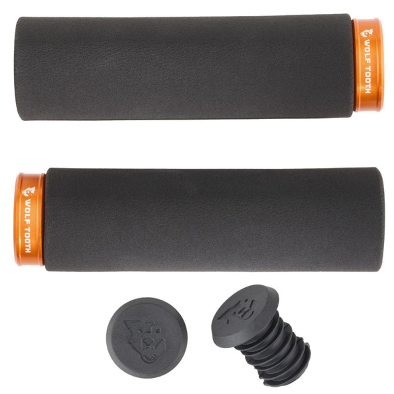 Wolf Tooth Components Lock-On Fat Paw Grip – Black-Orange