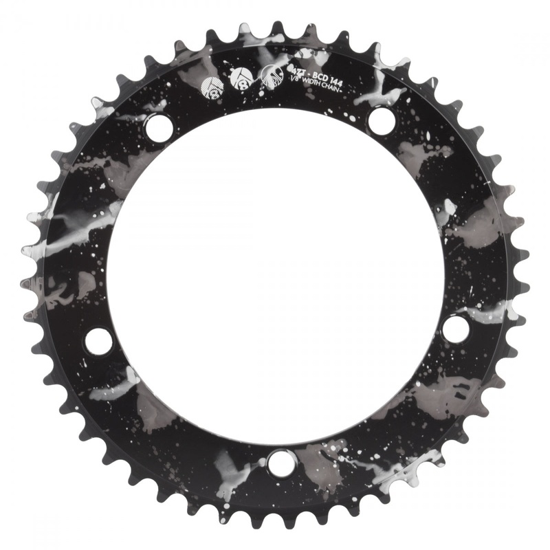 Chainring Or8 Splat Trk 144Mm 47T Aly 1/8 Bk-Ano W/Sl/Wh