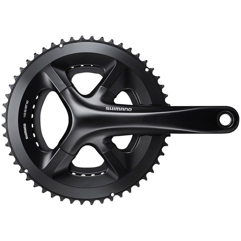 Shimano 105 FC-RS510 Crankset – 165mm 11-Speed 50/34t 110 Asymmetric BCD Hollowtech II Spindle Interface BLK