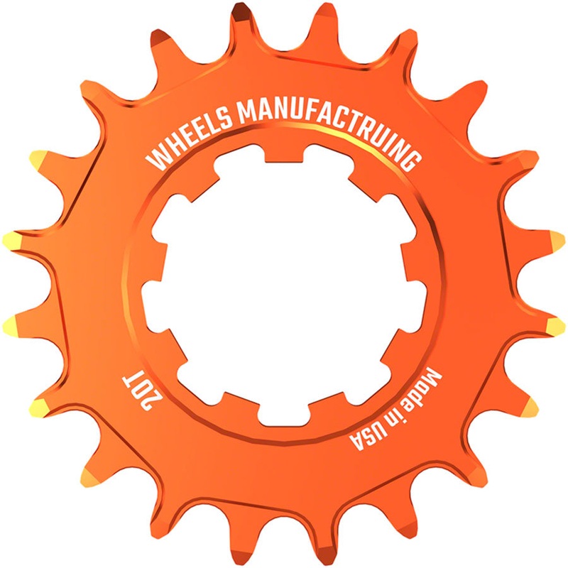 Wheels Manufacturing SOLO-SPEED Cog – 20t, Fits SOLO-SPLINE and SOLO-XD kits, Orange