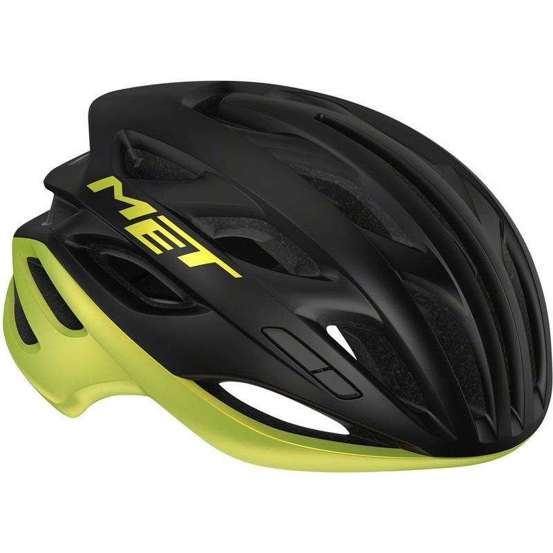 MET Estro MIPS Helmet – Black/Lime Yellow Metallic Glossy Small