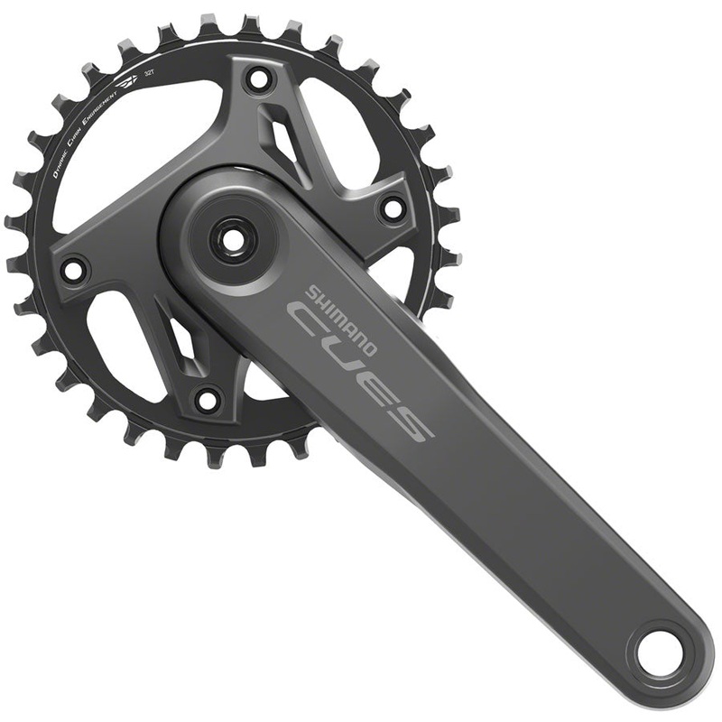 Shimano CUES FC-U6000-1 Crankset – 165mm 9/10/11-Speed 32t Asymmetric 110 BCD BLK
