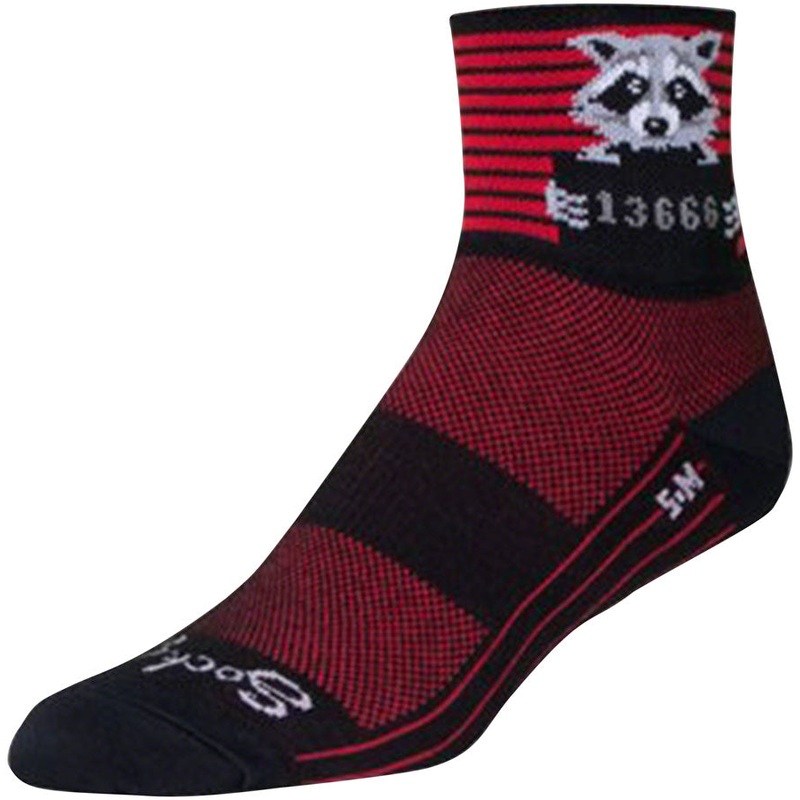SockGuy Classic Busted Socks – 3″ Black/Red Stripe Large/X-Large