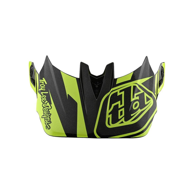 Troy Lee Designs D4 Replacement Visor – Slash – Black-Yellow