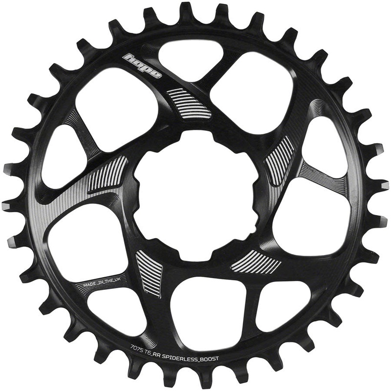 Hope Spiderless Retainer Chainring – 34t Boost Hope Direct Mount R22 Black
