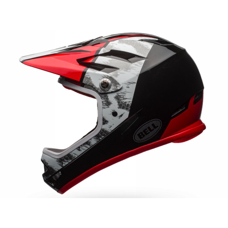 Bell Sanction Full Face Helmet – White – Black-Red