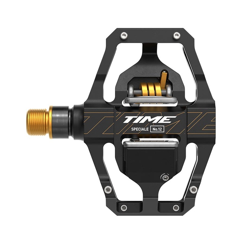 Time Speciale 12 Pedals – Dual Sided Clipless Platform Aluminum 9/16″ BLK/Gold Large B1