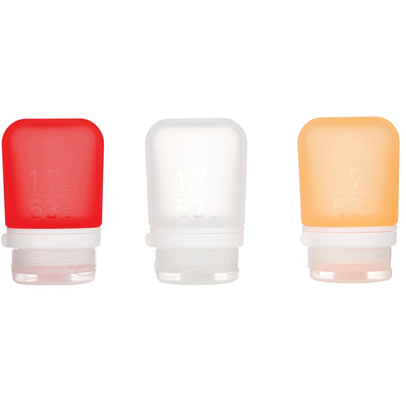 Travel in Style with Humangear Gotoob+ 3-Pack Clear/Red/Orange Travel Containers