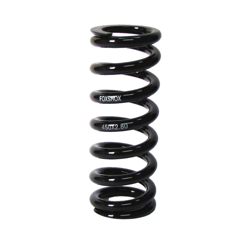 FOX Steel Rear Shock Coil Spring – 600 lb. x 2.8″ Spring Travel 6.382 TLG Total Spring Length BLK