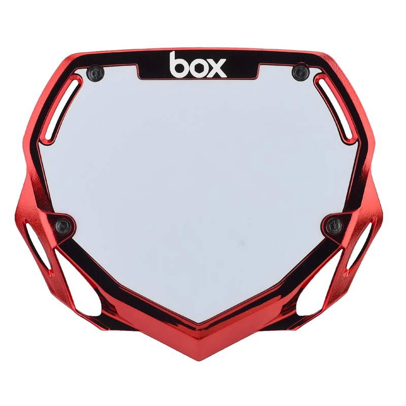 BOX Box Two Number Plate Red Chrome – Large