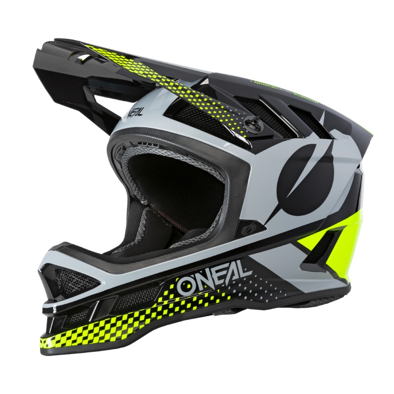 O’Neal Blade Polyacrylite Full Face Helmet – Ace – Neon Yellow-Gray