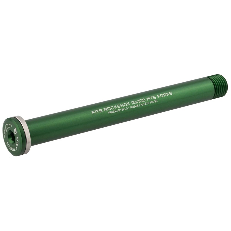 Wolf Tooth Wolf Axle for RockShox, Fat Forks  – 100mm / Standard Green