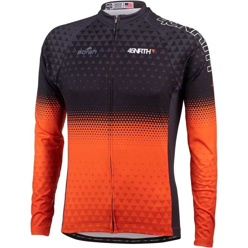 45NRTH Last Light Thermal Longsleeve Jersey – Orange, Black, 2X-Large