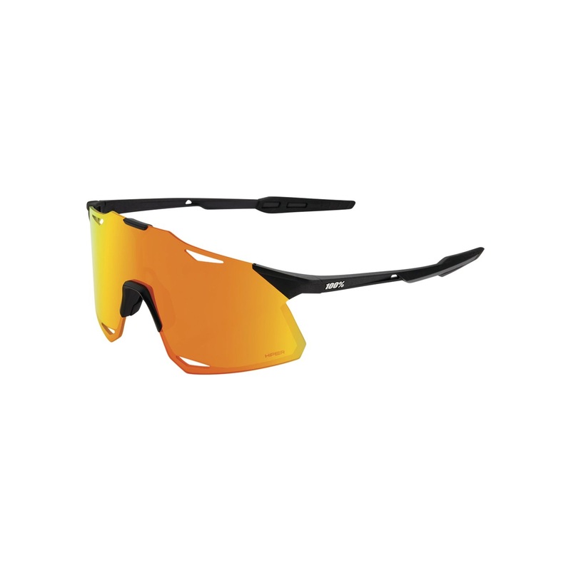 100% Hypercraft Sunglasses – Matte Black HiPER Red Multilayer Mirror Lens