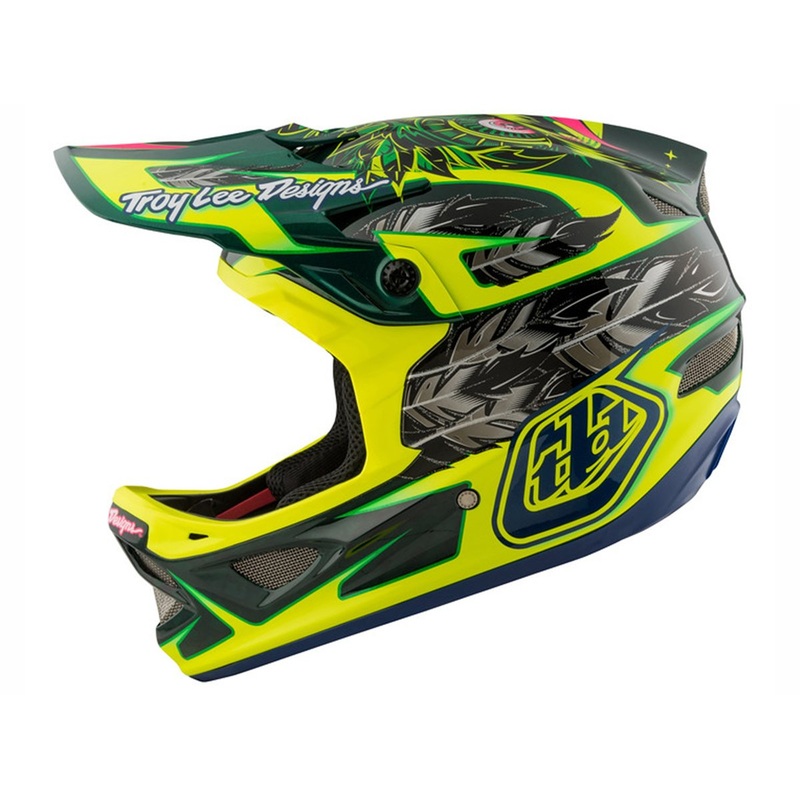 Troy Lee Designs D3 Carbon MIPS Full Face Helmet – Nightfall Green