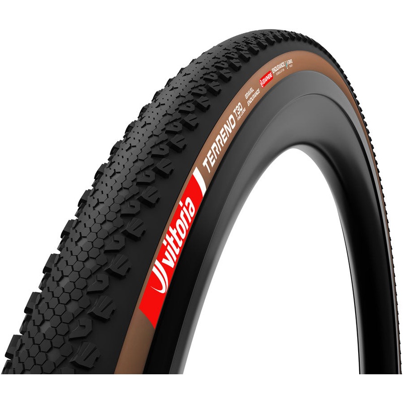 Vittoria Terreno T30 Fine Loose Tire – 700 x 45, Tubeless, Folding, Black/Brown, Gravel Endurance, Graphene, G2.0 11A00833