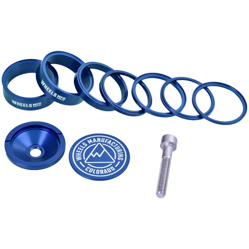 Wheels Manufacturing Pro StackRight Headset Spacer Kit – Blue
