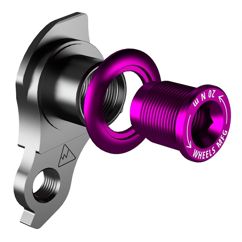 Wheels Manufacturing Universal Derailleur Hanger – 487-7 For Trek ABP MTB Frames designed to accept SRAM UDH BLK/Purple