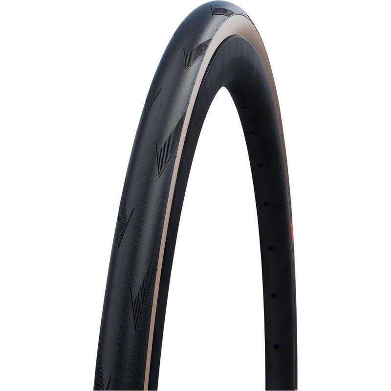 Schwalbe Pro One Tire – 700 x 32 Tubeless Folding Black/Transparent Evolution Super Race Addix Race V-Guard