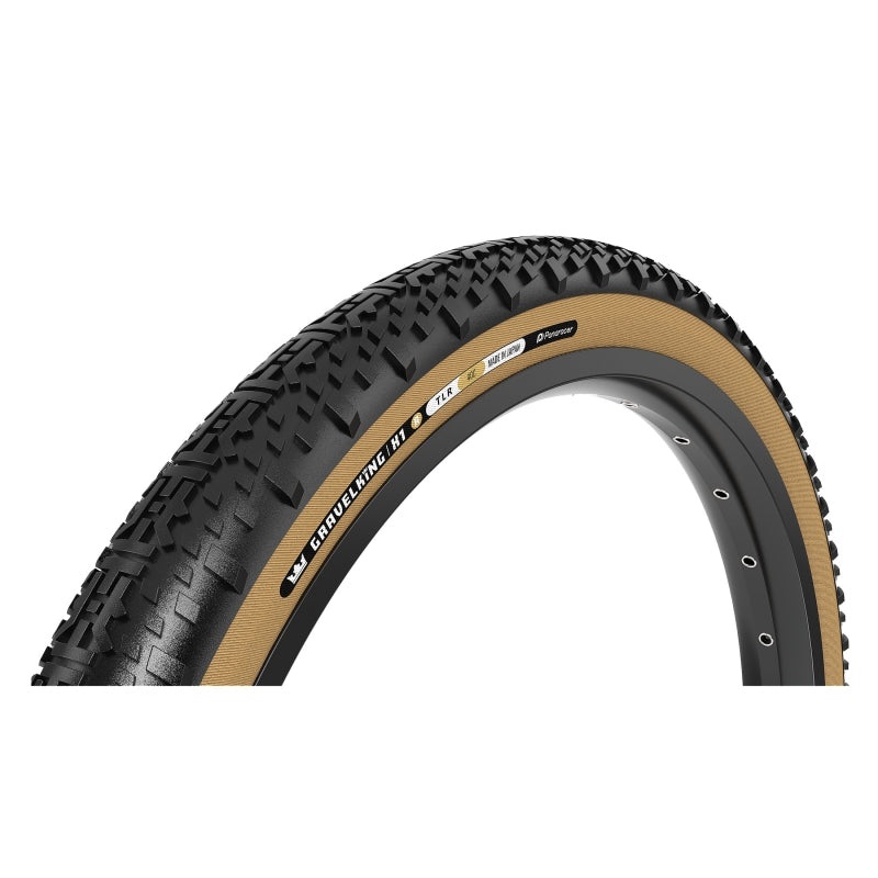 Panaracer GravelKing X1 R Tire – 700 x 40 Tubeless Folding Black/Amber
