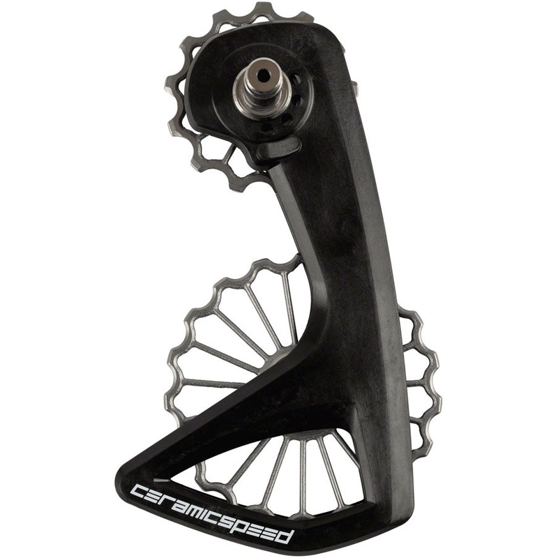 CeramicSpeed OSPW RS Pulley Wheel System Shimano 9250/8150 – Coated Races 3D Printed Ti Pulley Carbon Cage Ti