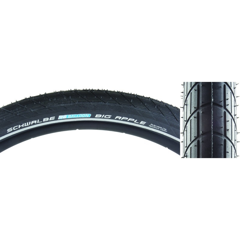 Schwalbe Big Apple Tire – 29 x 2.35 Clincher Wire BLK/Reflective Performance Line