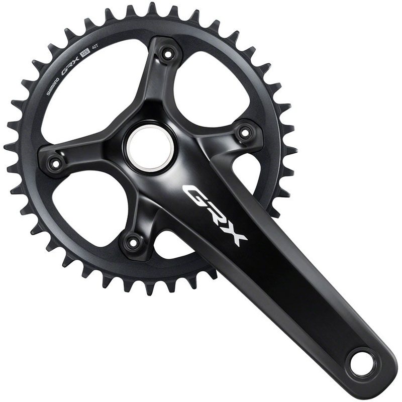 Shimano GRX FC-RX820-1 Crankset – 175mm, 12-Speed, 40t, 110 BCD, Hollowtech II, Black