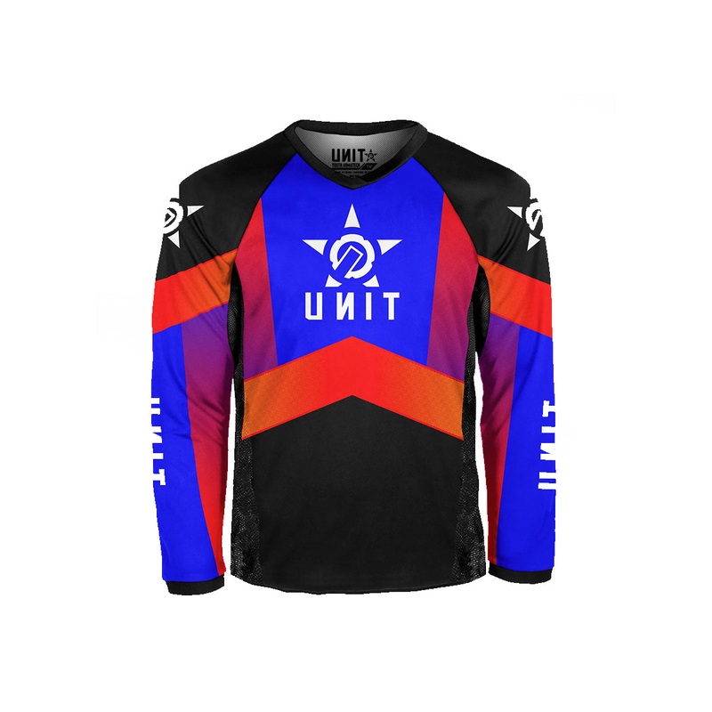 Unit Contender Long Sleeve MTB Jersey – Blue – 2022