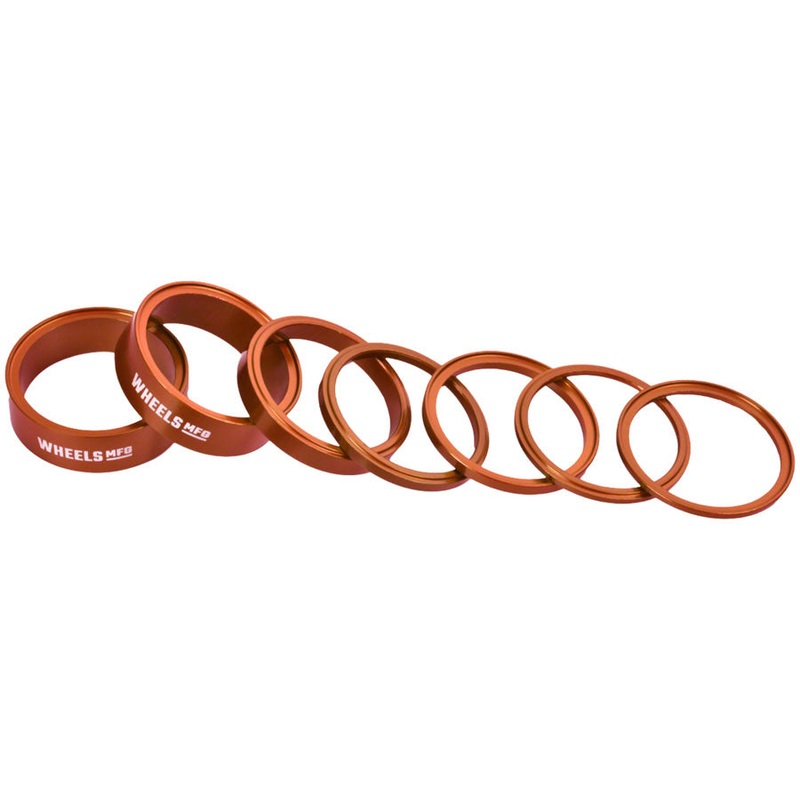 Wheels Manufacturing StackRight Headset Spacer Kit – Orange