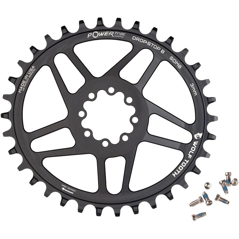Wolf Tooth Elliptical Direct Mount Chainring – 32t, SRAM Direct Mount, Drop-Stop B, For SRAM 8-Bolt Cranksets, 3mm