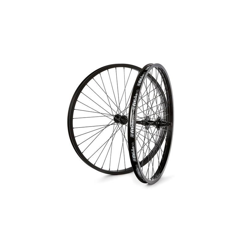26″ FIT 36H OEM WHEELSET 3/8 FRONT SEALED, 14MM REAR CASSETTE SEALED 10T, ALL BLACK