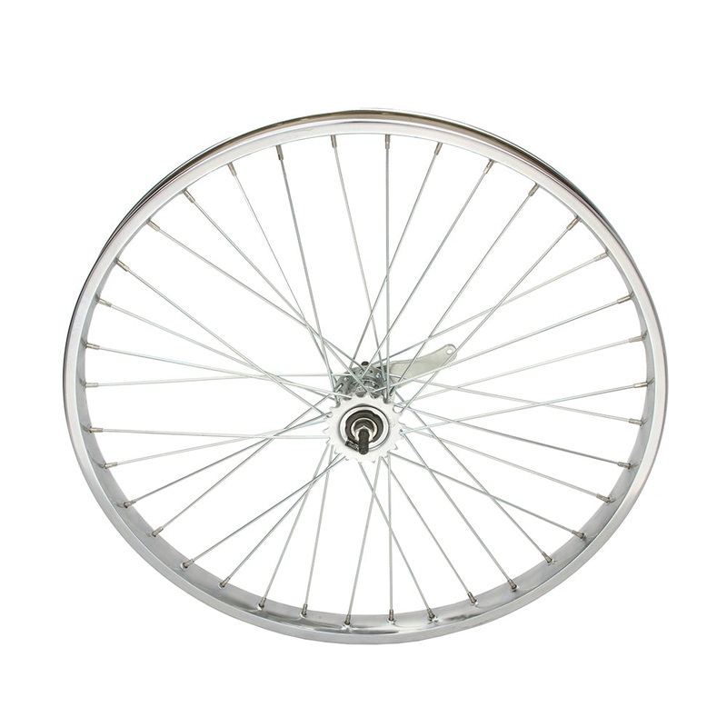 26 X 2.125 STEEL COASTER WHEEL 36 SPOKE 12G UCP 3/8 AXLE SINGLE WALL CHROME Live 4 Bikes 292981