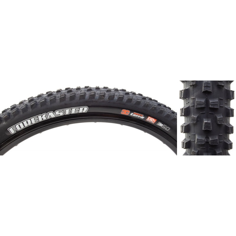 Maxxis Forekaster Tire – 29 x 2.4 Tubeless Folding BLK 3CT EXO+ Wide Trail E-50