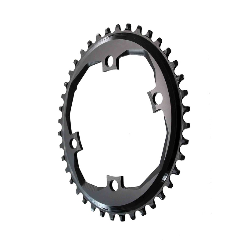 Premium Black Oval Traction Chainrings for APEX 1 Cranks  40T & 42T, Lightweight, Anti-Chain Drop, Designed for Efficiency & Mud Handling