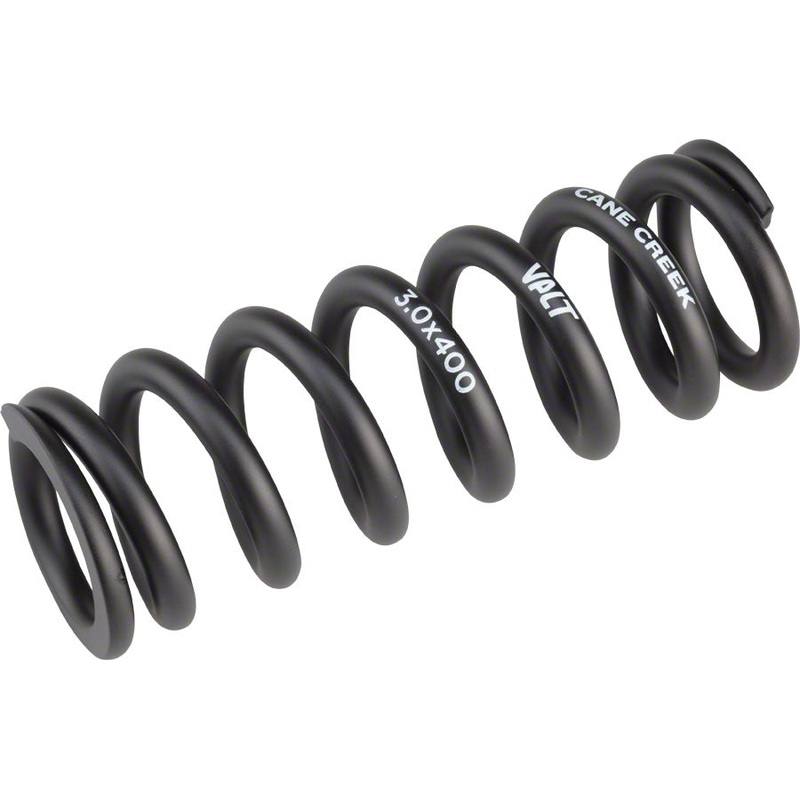 Cane Creek VALT Lightweight Steel Spring for Coil Shock, 3.00″/76mm x 400lbs, Black