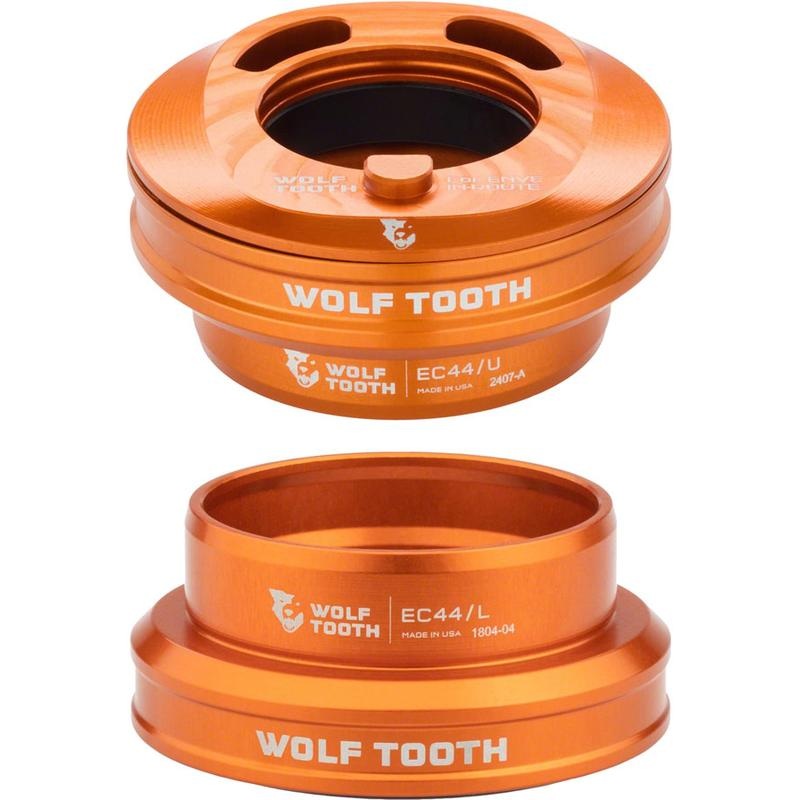 Wolf Tooth Premium Internal Headset – EC44 Upper / EC44 Lower For Enve In-Route System Only Orange