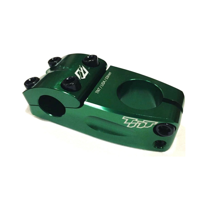 TNT Threadless BMX Race Stem – 53mm – Green – USA Made