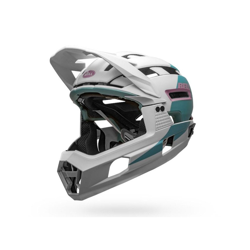 Bell Super Air R MIPS Full Face Helmet – Matt Gloss White-Purple – 2020