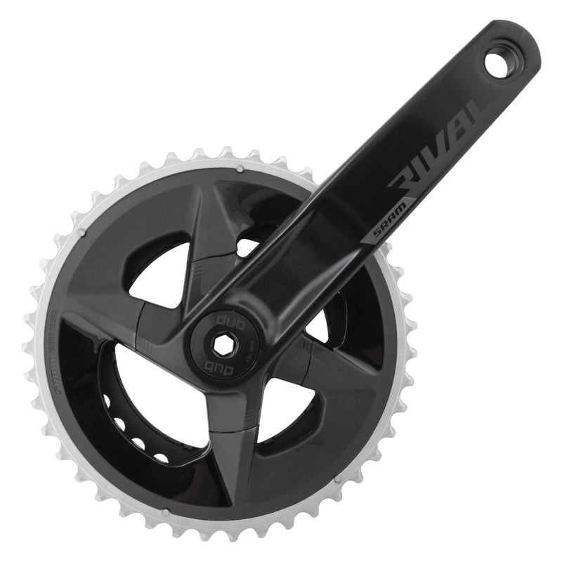SRAM Rival AXS Wide Crankset – 172.5mm 12-Speed 43/30t 94 BCD DUB Spindle Interface BLK D1