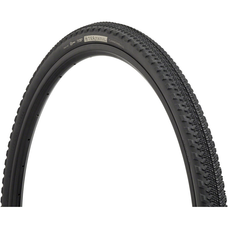 Teravail Cannonball Tire – 700 x 42 Tubeless Folding Black Light and Supple